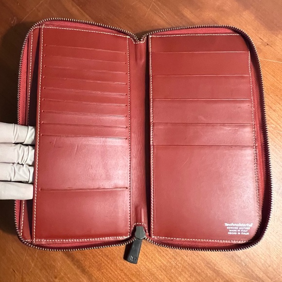 TechnoMarine Genuine Leather “Made in Italy” Zip Around Regular Size Folio 🇮🇹 - Picture 7 of 14